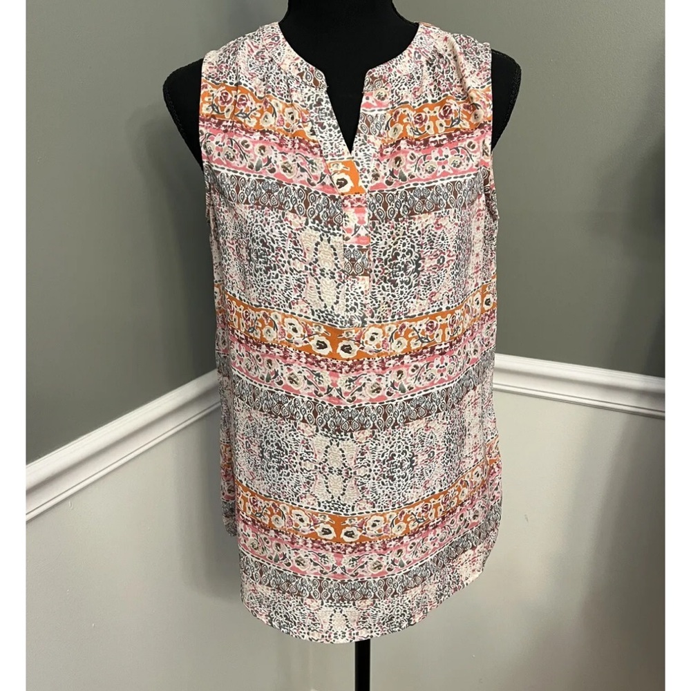 Violet + Claire Multi-color Tank Top Floral Design Size S